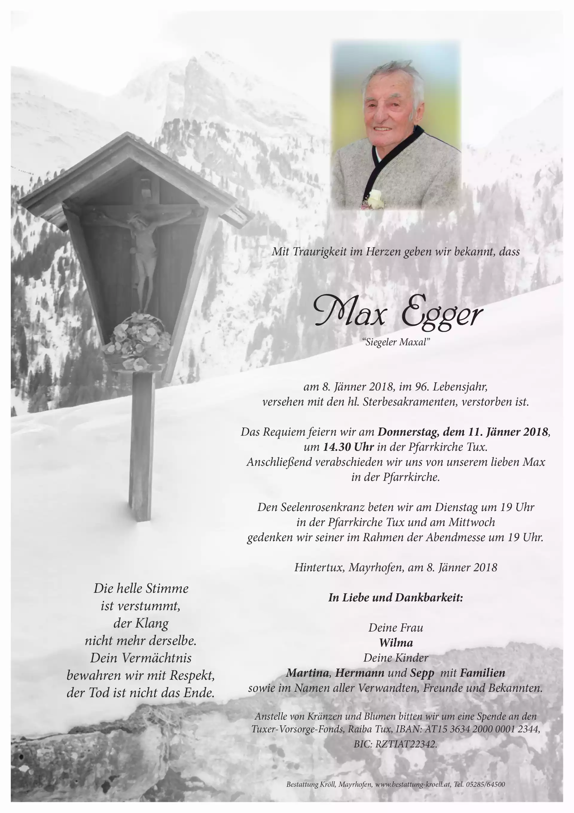 Parte von Max Egger